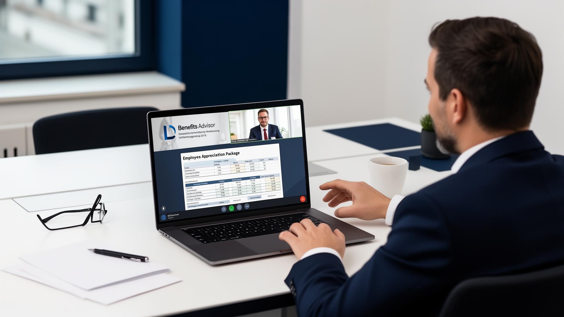 Online-Beratung zum Wertschätzungspaket mit Benefit-Advisor