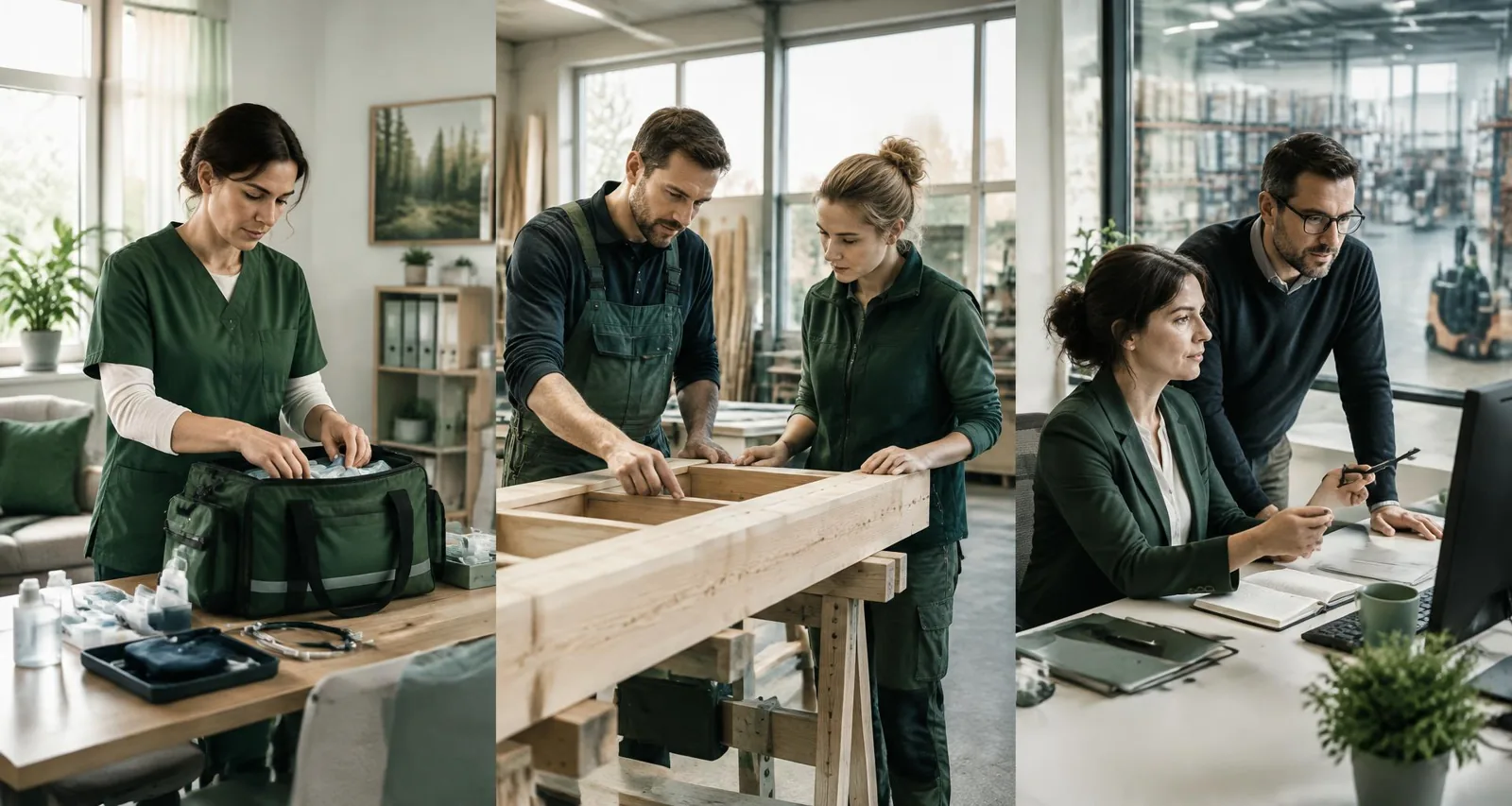 Pflege, Handwerk und Logistik: unterschiedliche Arbeitswelten mit gemeinsamem Blick auf das Team